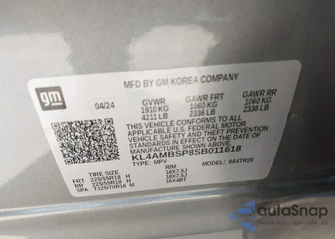2025 Buick Encore Gx Preferred Fwd from USA, damaged, VIN KL4AMBSP8SB011618